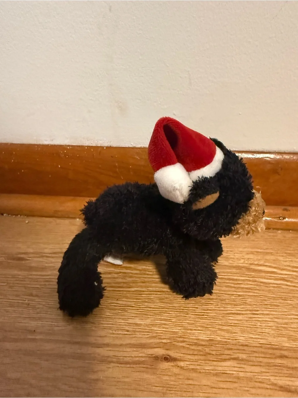 Rare Gund Kringle Jingles Bear With Santa Hat Rattle Baby Toy Plush 5”